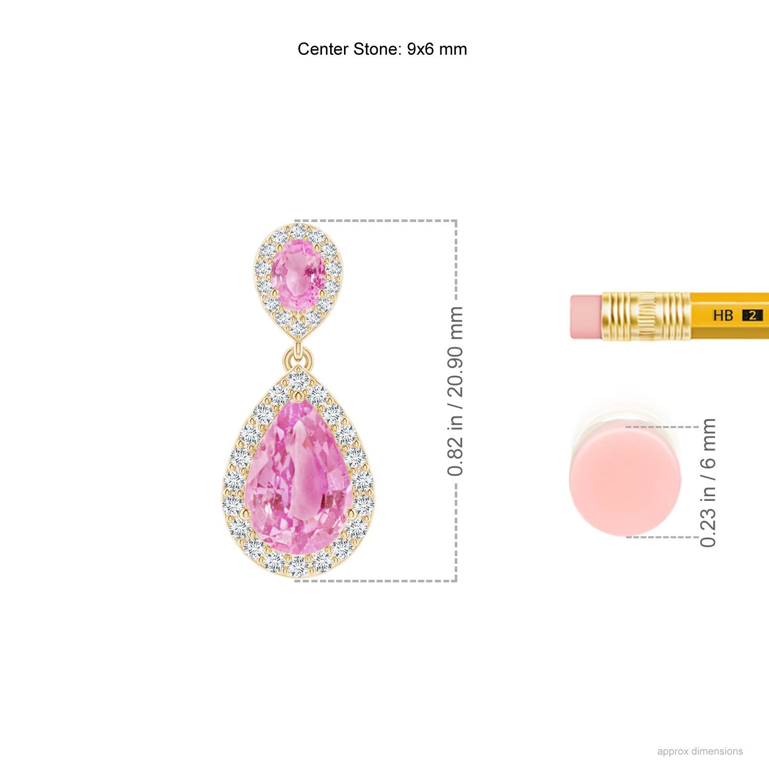 A - Pink Sapphire / 3.98 CT / 14 KT Yellow Gold