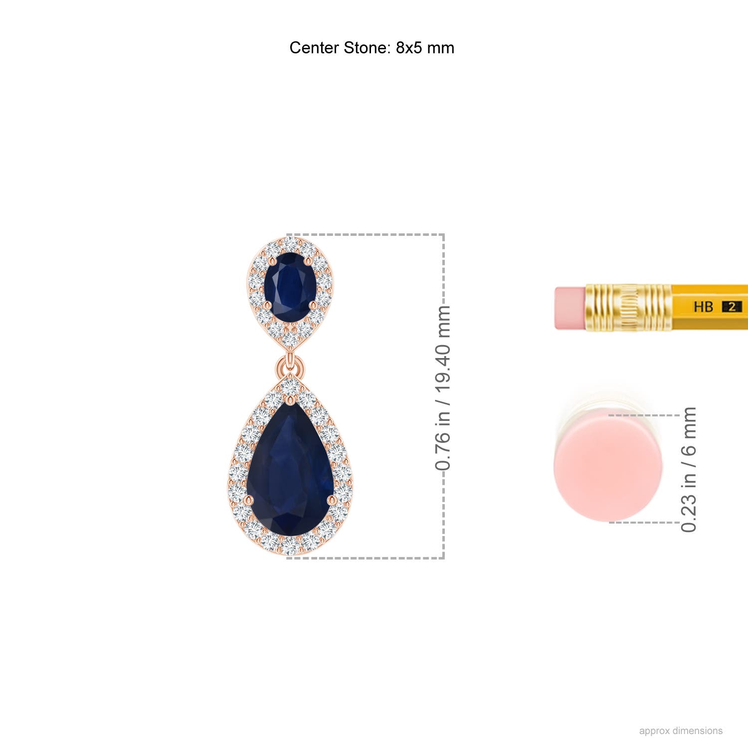 A - Blue Sapphire / 2.68 CT / 14 KT Rose Gold