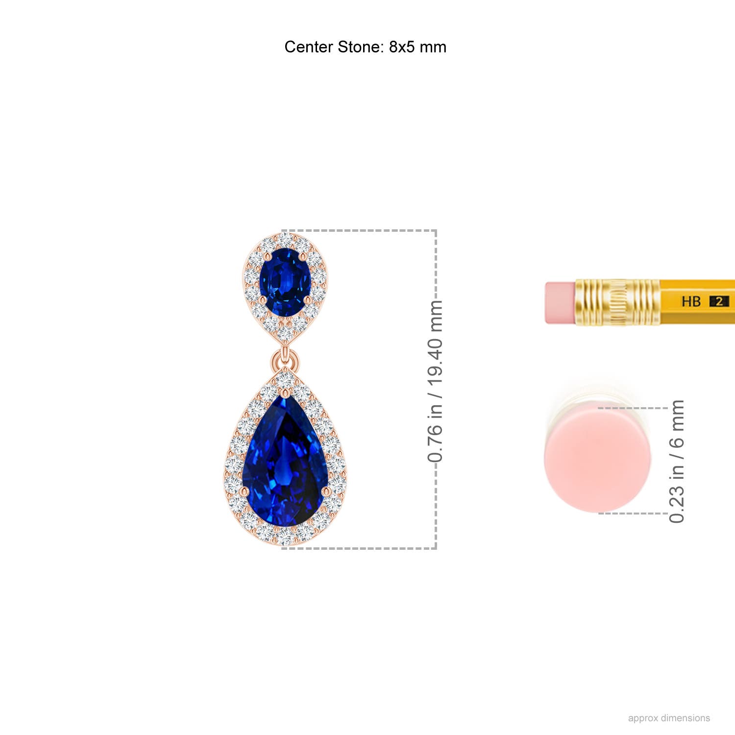 AAAA - Blue Sapphire / 2.68 CT / 14 KT Rose Gold