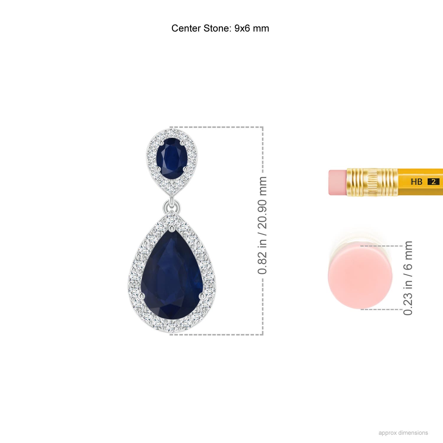 A - Blue Sapphire / 3.84 CT / 14 KT White Gold