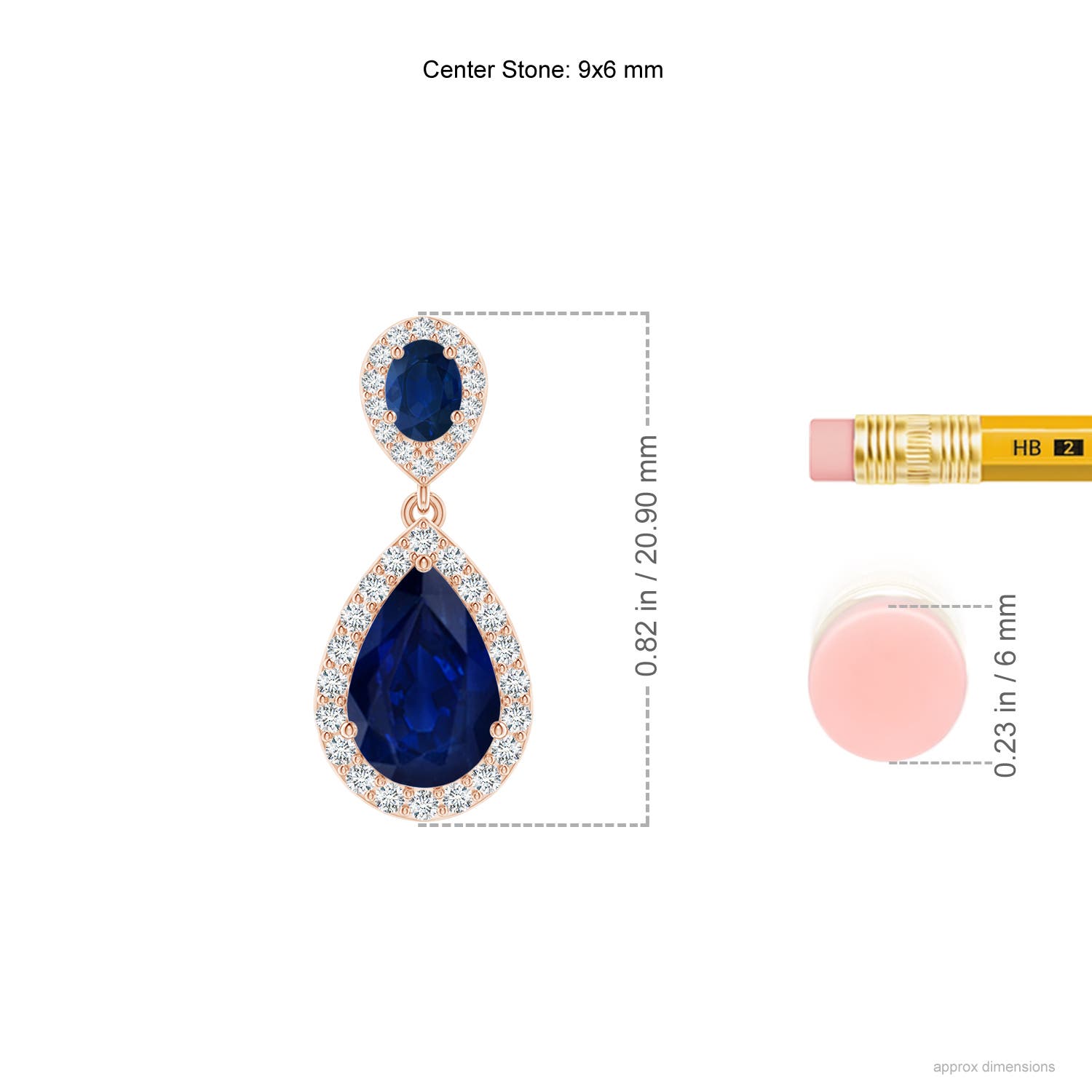 AA - Blue Sapphire / 3.84 CT / 14 KT Rose Gold