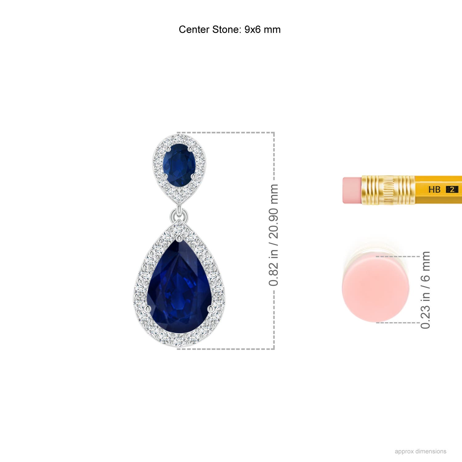 AA - Blue Sapphire / 3.84 CT / 14 KT White Gold