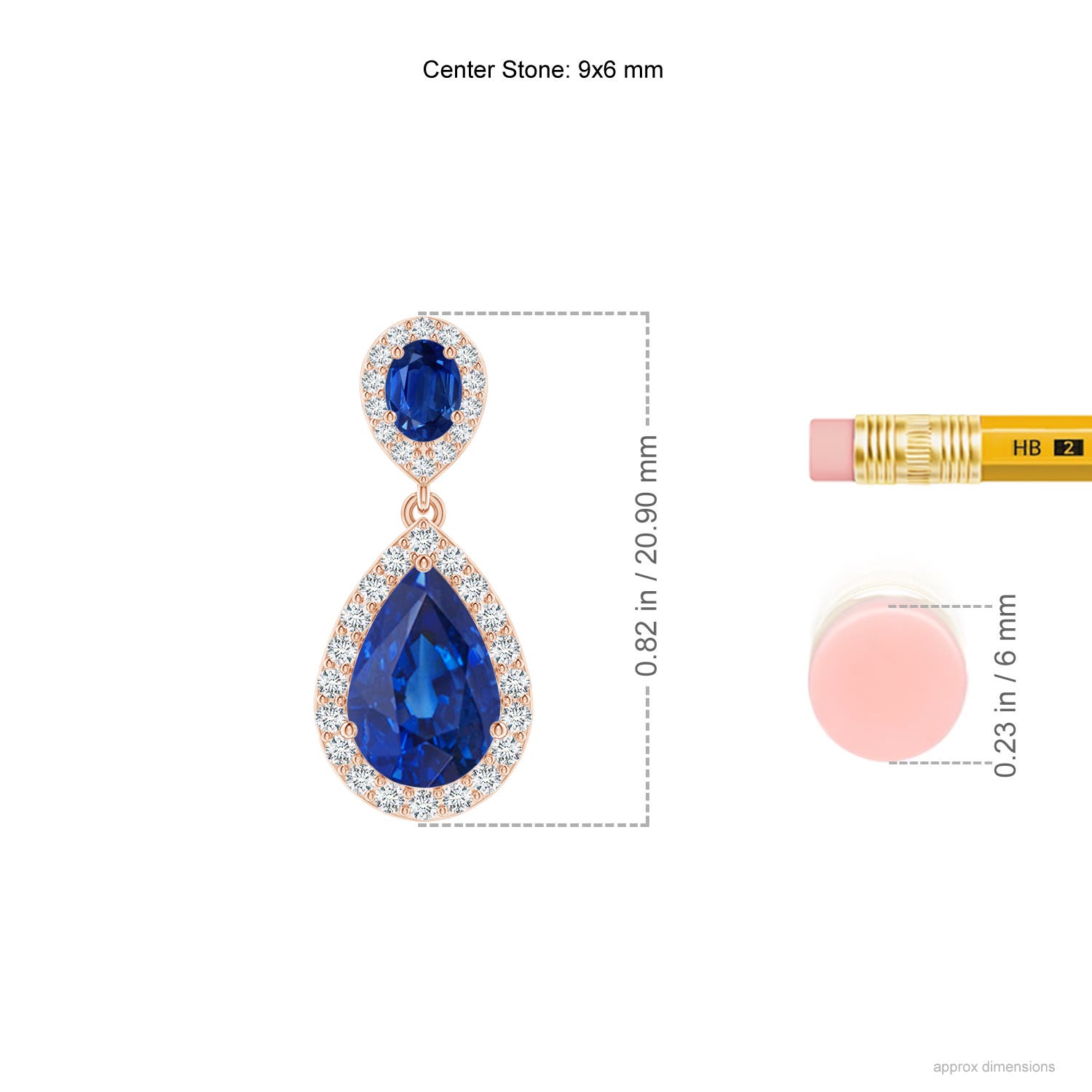 AAA - Blue Sapphire / 3.84 CT / 14 KT Rose Gold