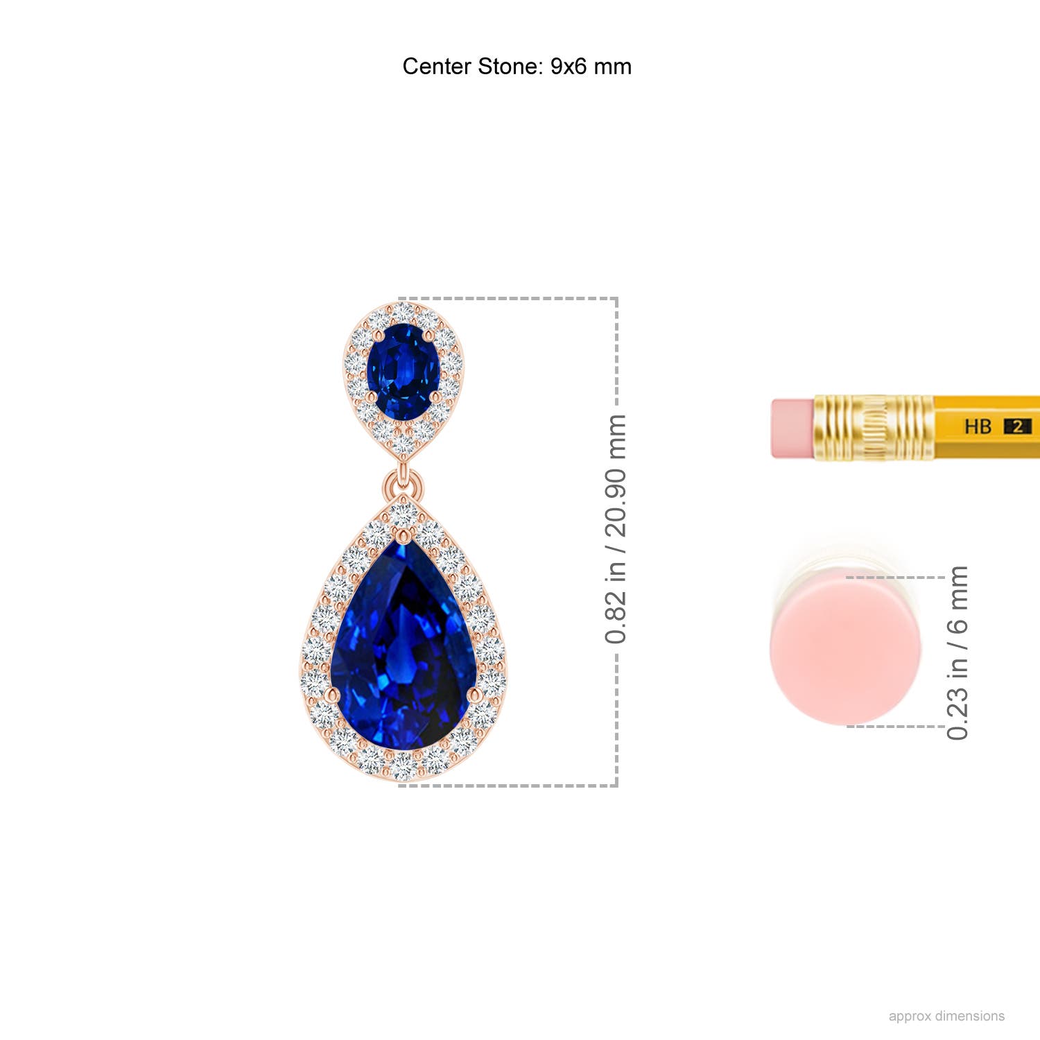 AAAA - Blue Sapphire / 3.84 CT / 14 KT Rose Gold