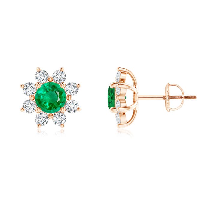 AAA - Emerald / 1.6 CT / 14 KT Rose Gold