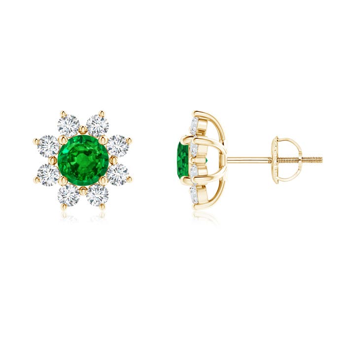 Premium - Lab-Grown Emerald / 1.6 CT / 14 KT Yellow Gold