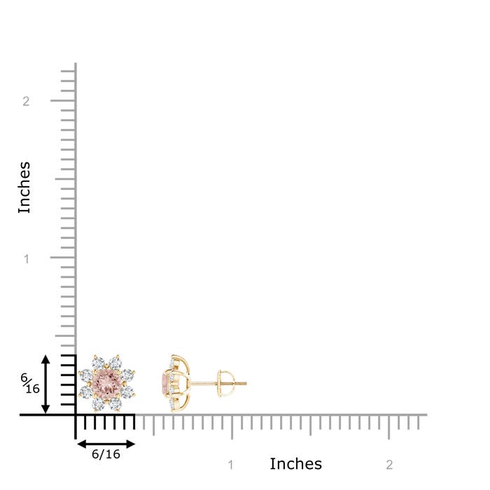 AAAA - Morganite / 1.54 CT / 14 KT Yellow Gold