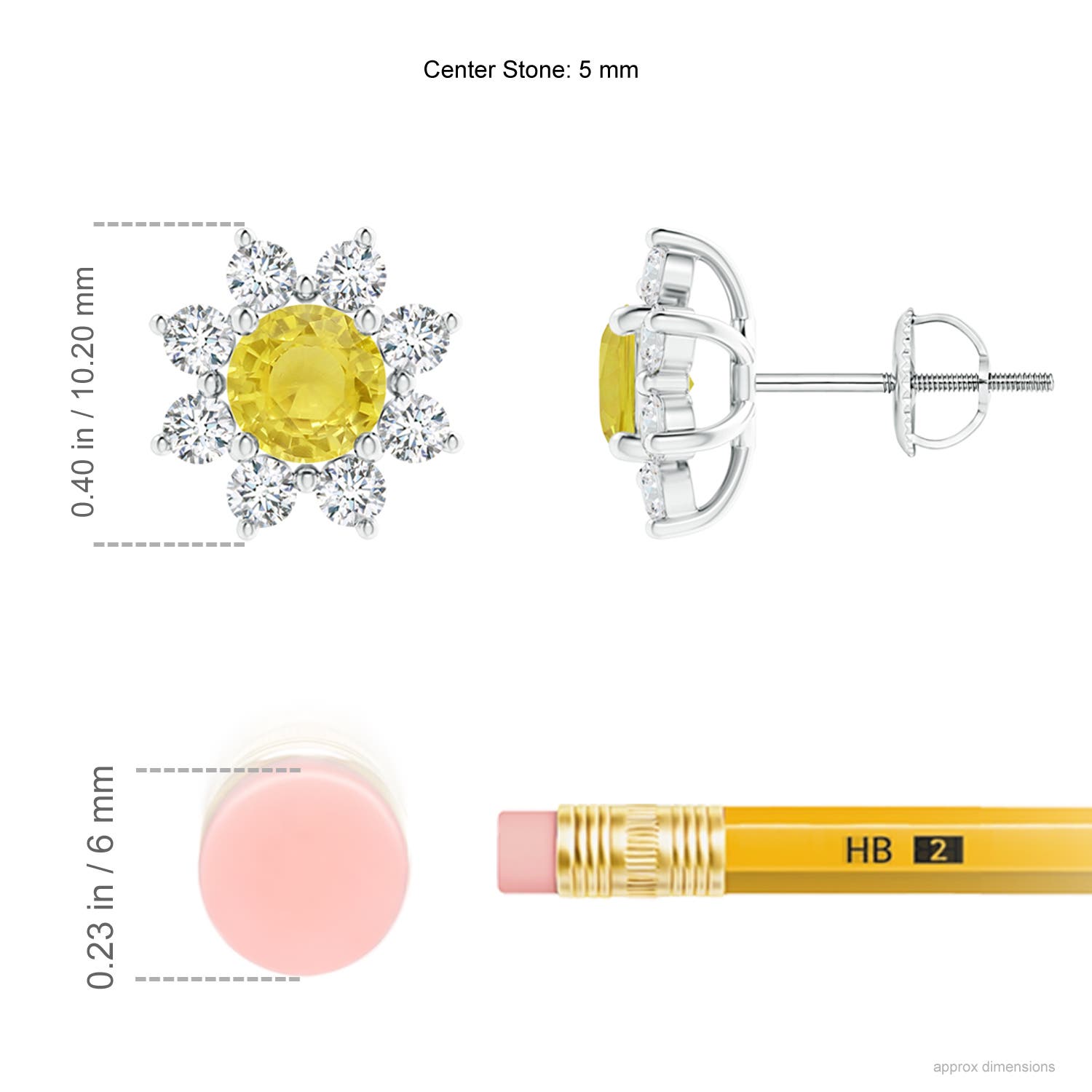 A - Yellow Sapphire / 1.76 CT / 14 KT White Gold