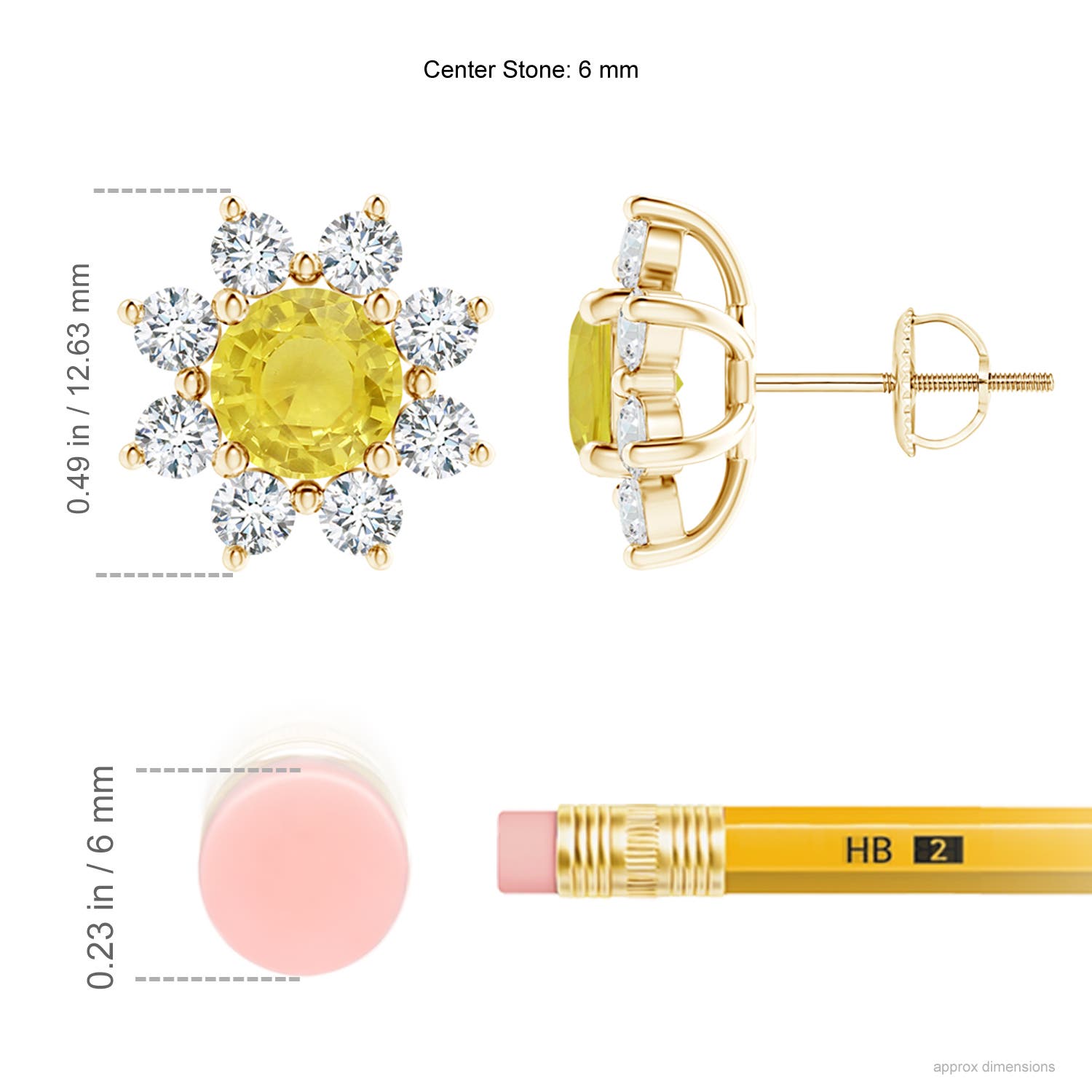 A - Yellow Sapphire / 3.38 CT / 14 KT Yellow Gold