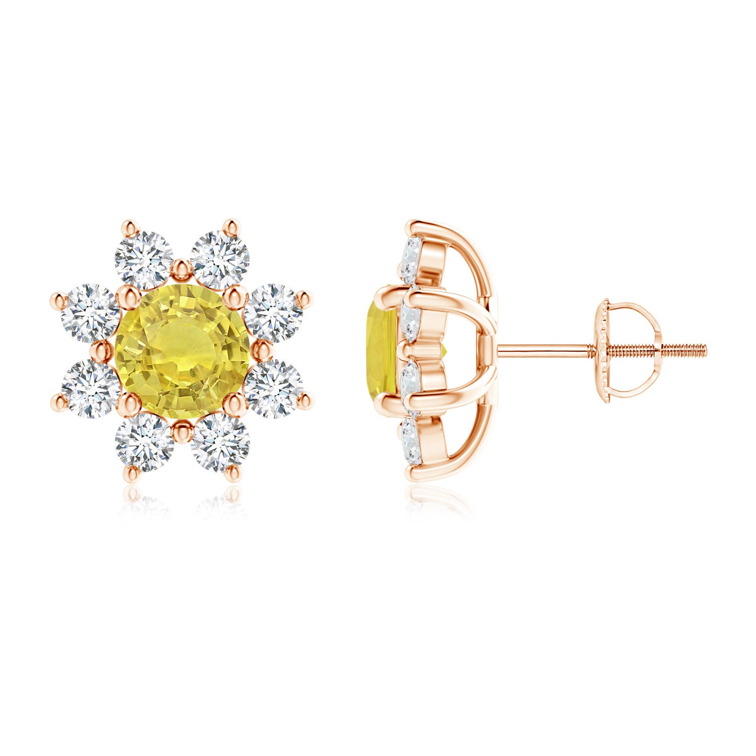 AA - Yellow Sapphire / 3.38 CT / 14 KT Rose Gold