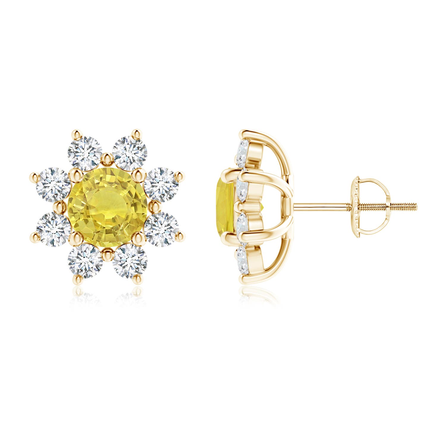 AA - Yellow Sapphire / 3.38 CT / 14 KT Yellow Gold