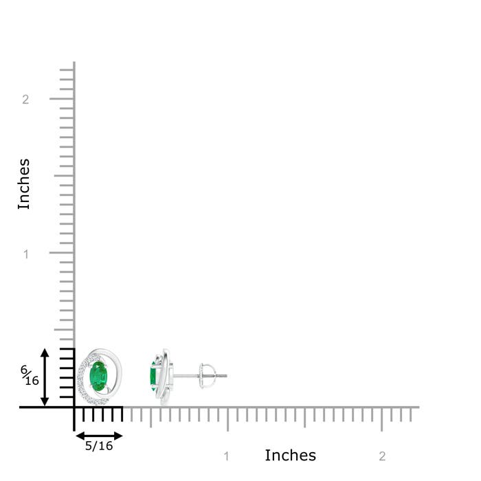 AA - Emerald / 0.51 CT / 14 KT White Gold