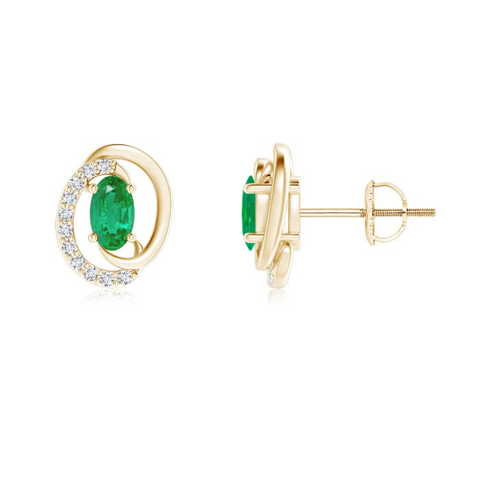 AA - Emerald / 0.51 CT / 14 KT Yellow Gold