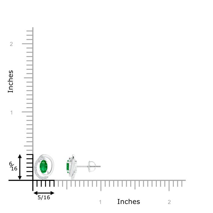 AAA - Emerald / 0.51 CT / 14 KT White Gold