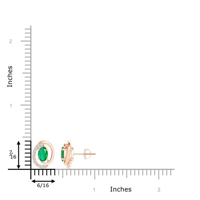 A - Emerald / 0.98 CT / 14 KT Rose Gold