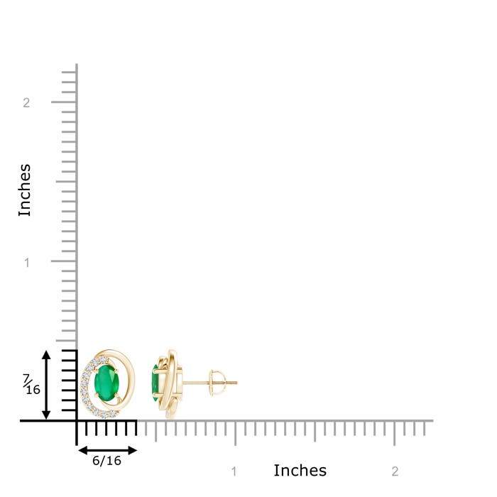 A - Emerald / 0.98 CT / 14 KT Yellow Gold