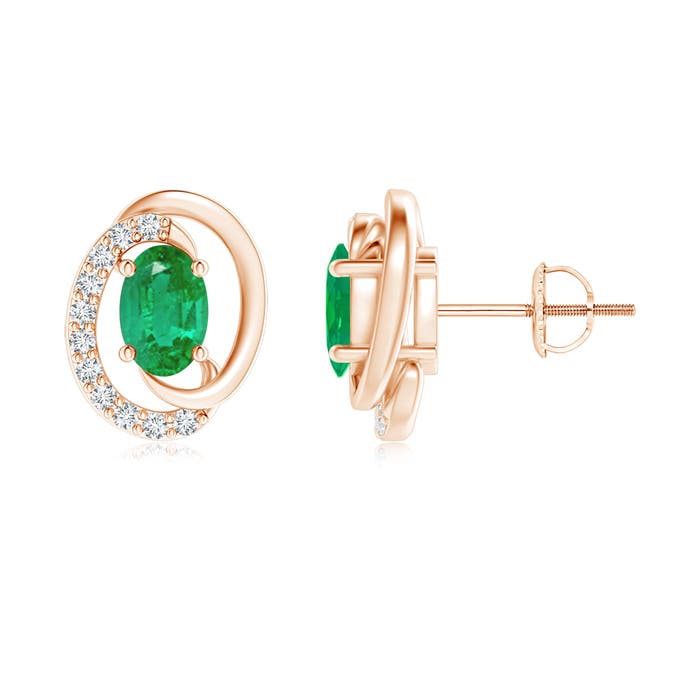 AA - Emerald / 0.98 CT / 14 KT Rose Gold