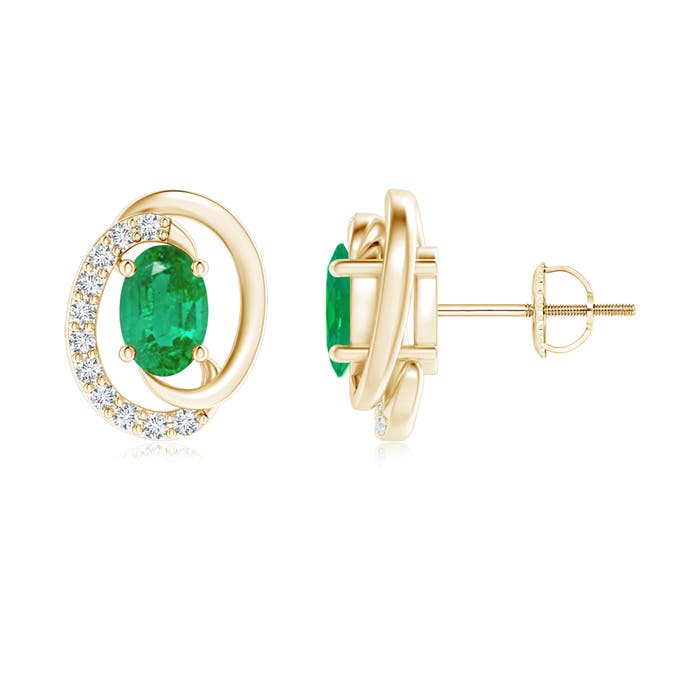 AA - Emerald / 0.98 CT / 14 KT Yellow Gold