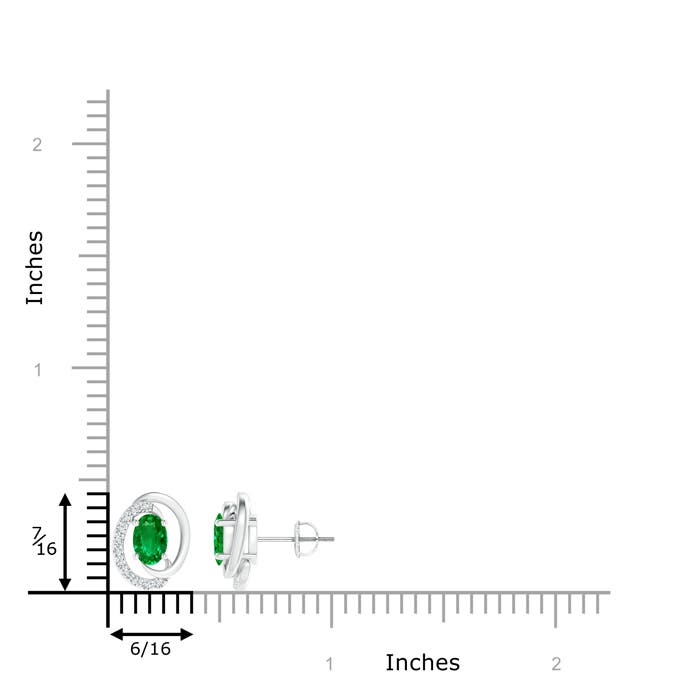 Premium - Lab-Grown Emerald / 0.98 CT / 14 KT White Gold