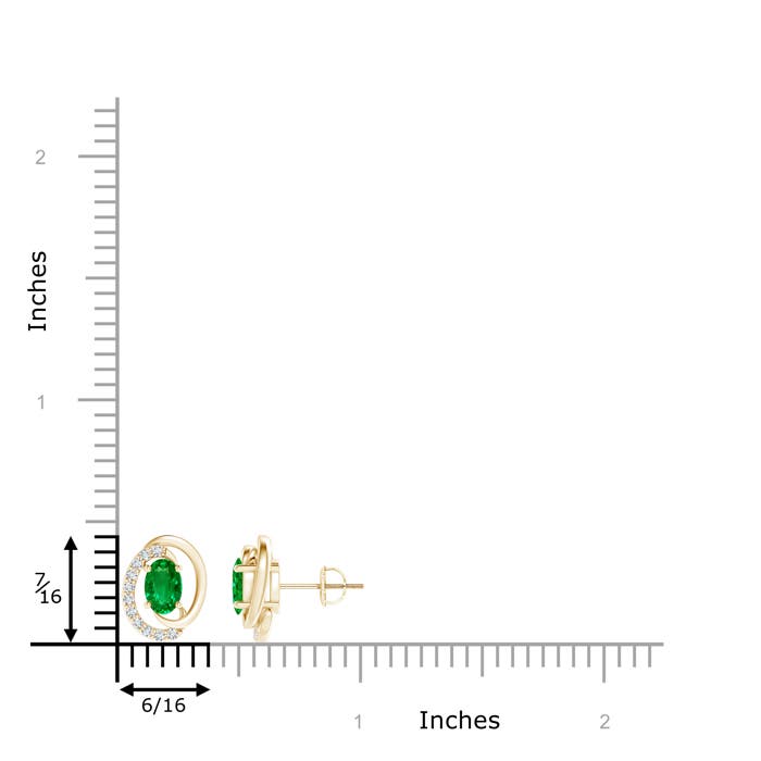 Premium - Lab-Grown Emerald / 0.98 CT / 14 KT Yellow Gold