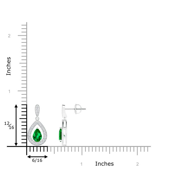 Premium - Lab-Grown Emerald / 0.96 CT / 14 KT White Gold