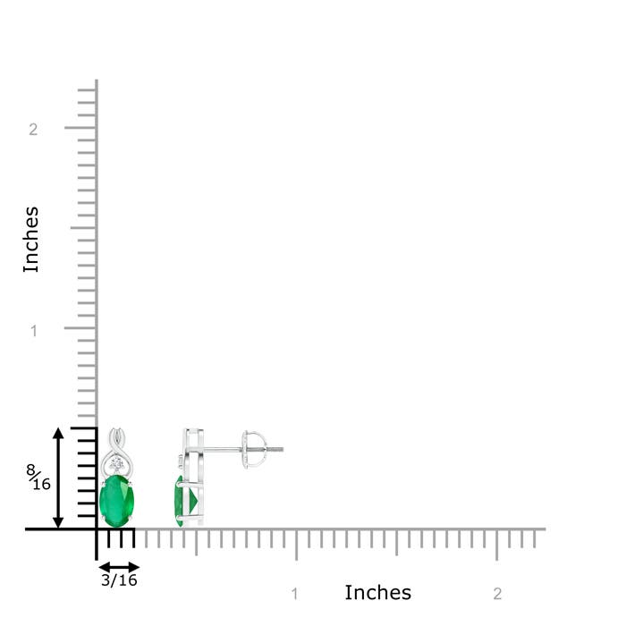 A - Emerald / 0.82 CT / 14 KT White Gold