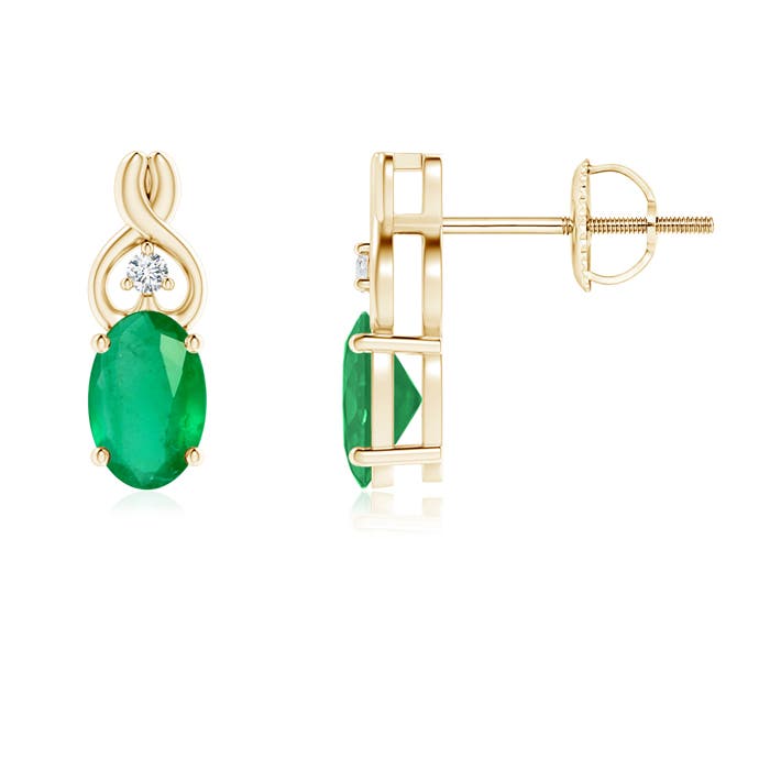 A - Emerald / 0.82 CT / 14 KT Yellow Gold