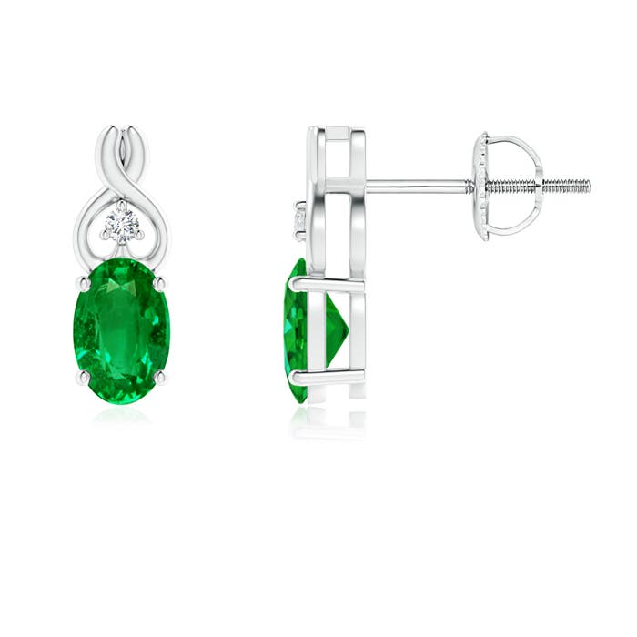 AAAA - Emerald / 0.82 CT / 14 KT White Gold