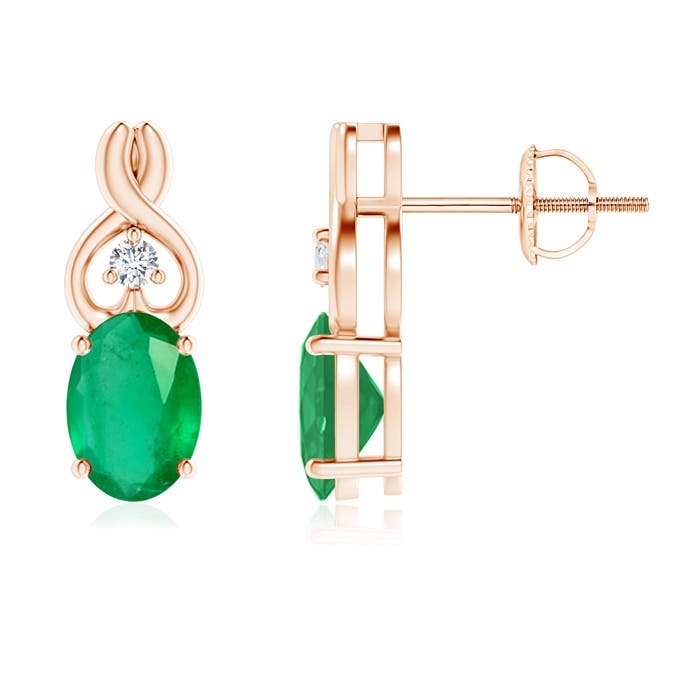 A - Emerald / 1.37 CT / 14 KT Rose Gold