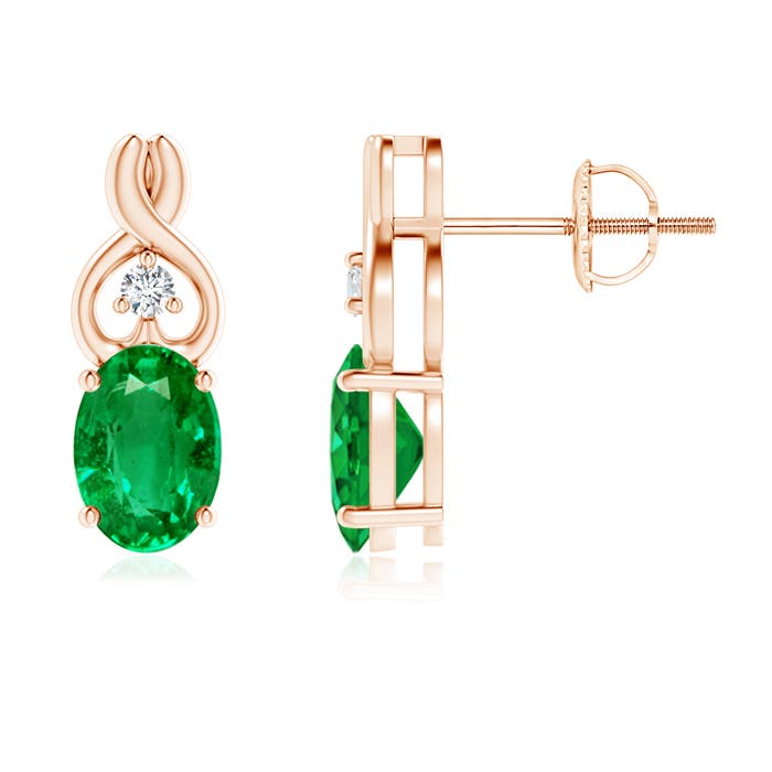 AAA - Emerald / 1.37 CT / 14 KT Rose Gold