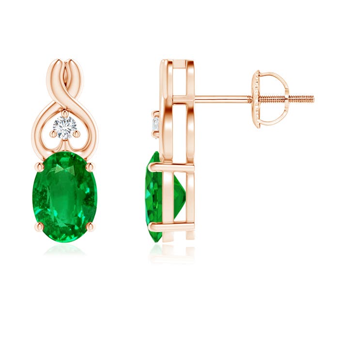 AAAA - Emerald / 1.37 CT / 14 KT Rose Gold