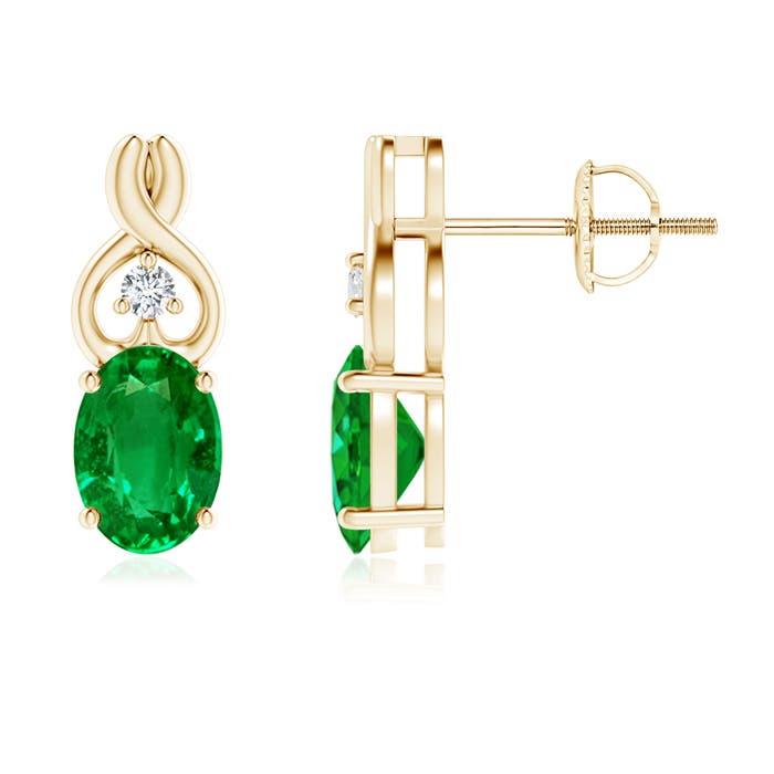 AAAA - Emerald / 1.37 CT / 14 KT Yellow Gold