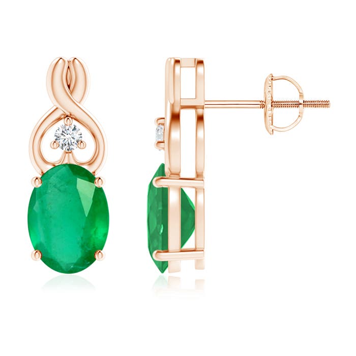 A - Emerald / 2.27 CT / 14 KT Rose Gold