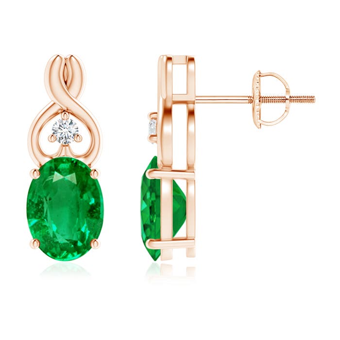 AAA - Emerald / 2.27 CT / 14 KT Rose Gold