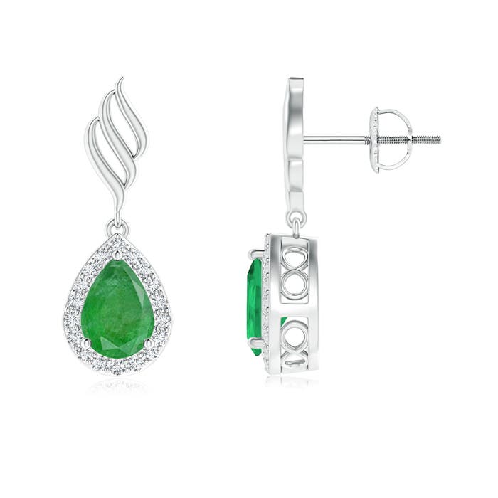 A - Emerald / 1.42 CT / 14 KT White Gold