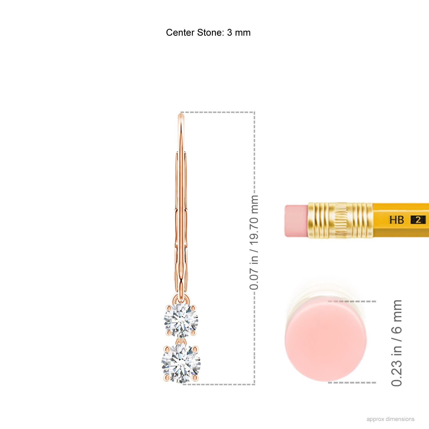 F-G, VS / 0.35 CT / 14 KT Rose Gold