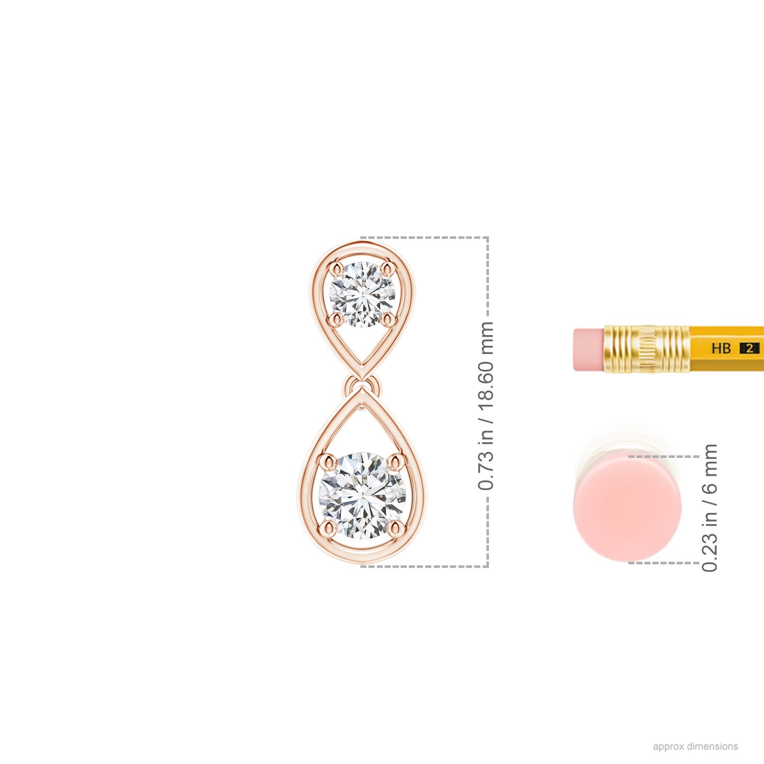 H, SI2 / 1.02 CT / 14 KT Rose Gold