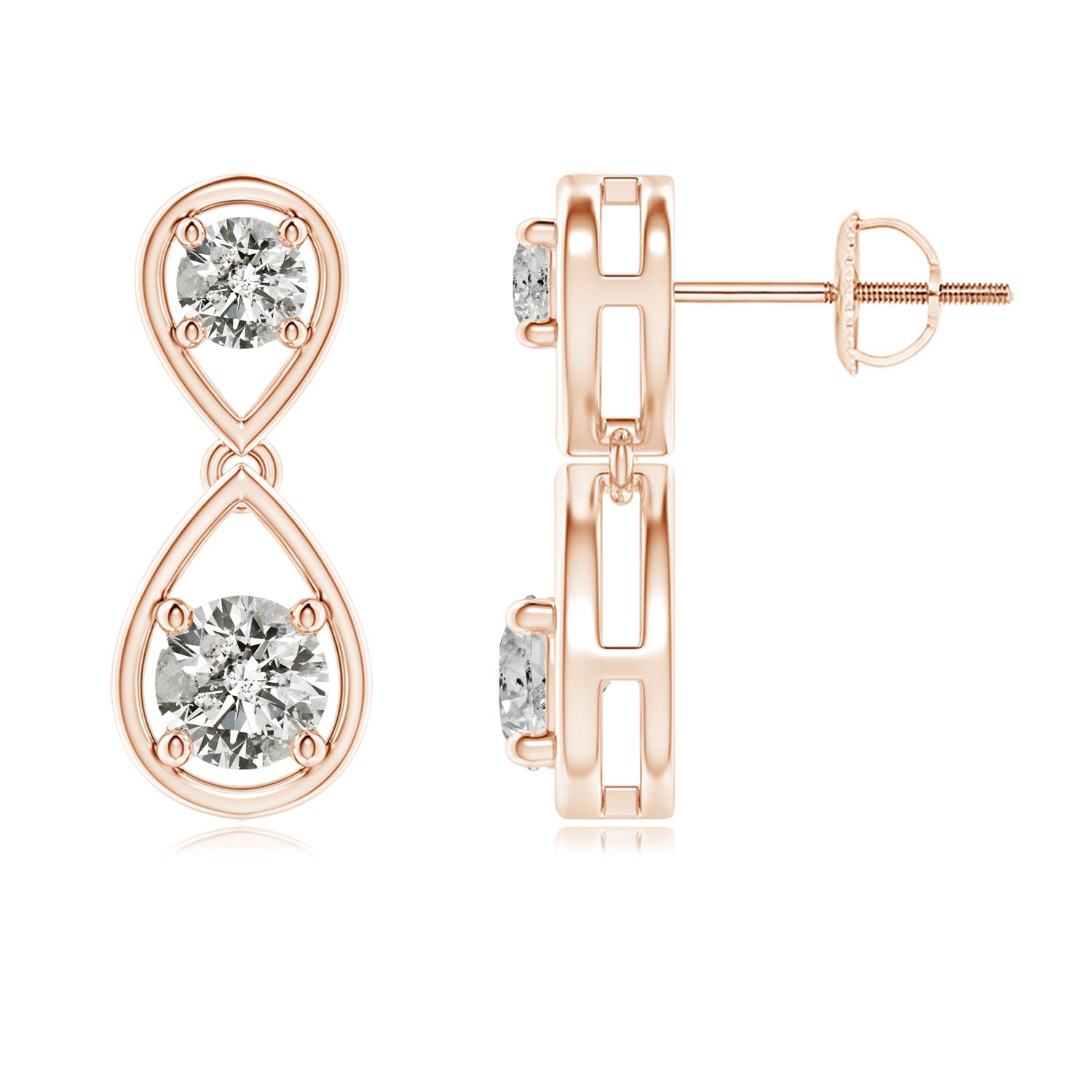 K, I3 / 1.02 CT / 14 KT Rose Gold