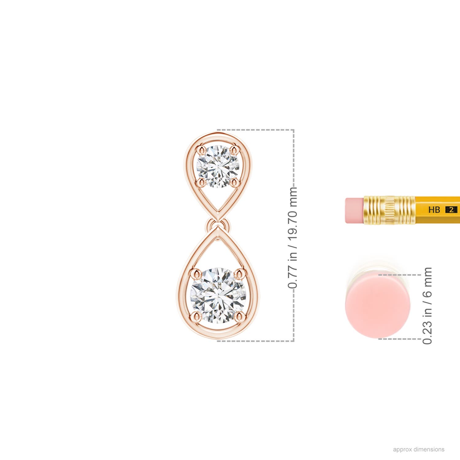 H, SI2 / 1.24 CT / 14 KT Rose Gold