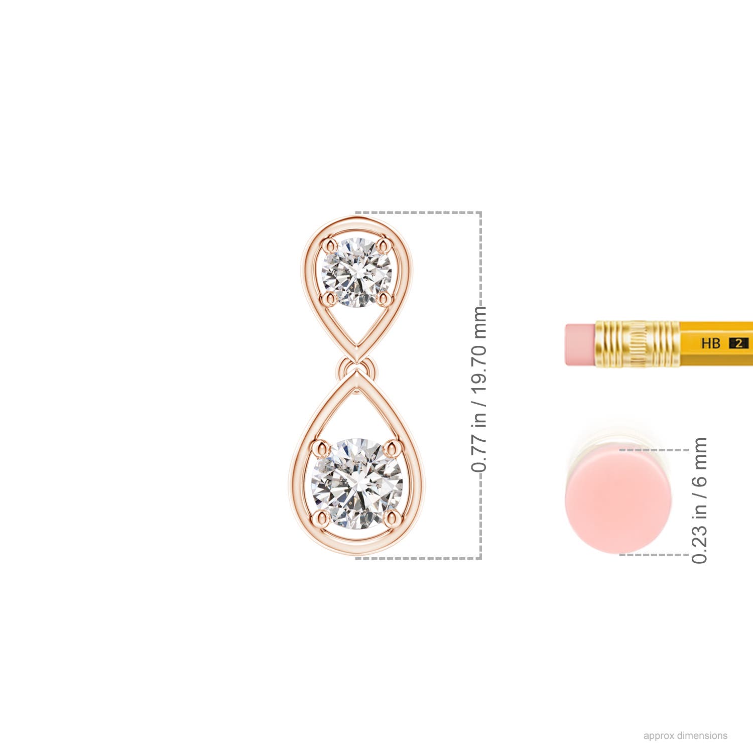 I-J, I1-I2 / 1.24 CT / 14 KT Rose Gold