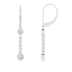 Drop Platinum Diamond Earrings