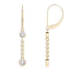 Drop Yellow Gold Diamond Earrings