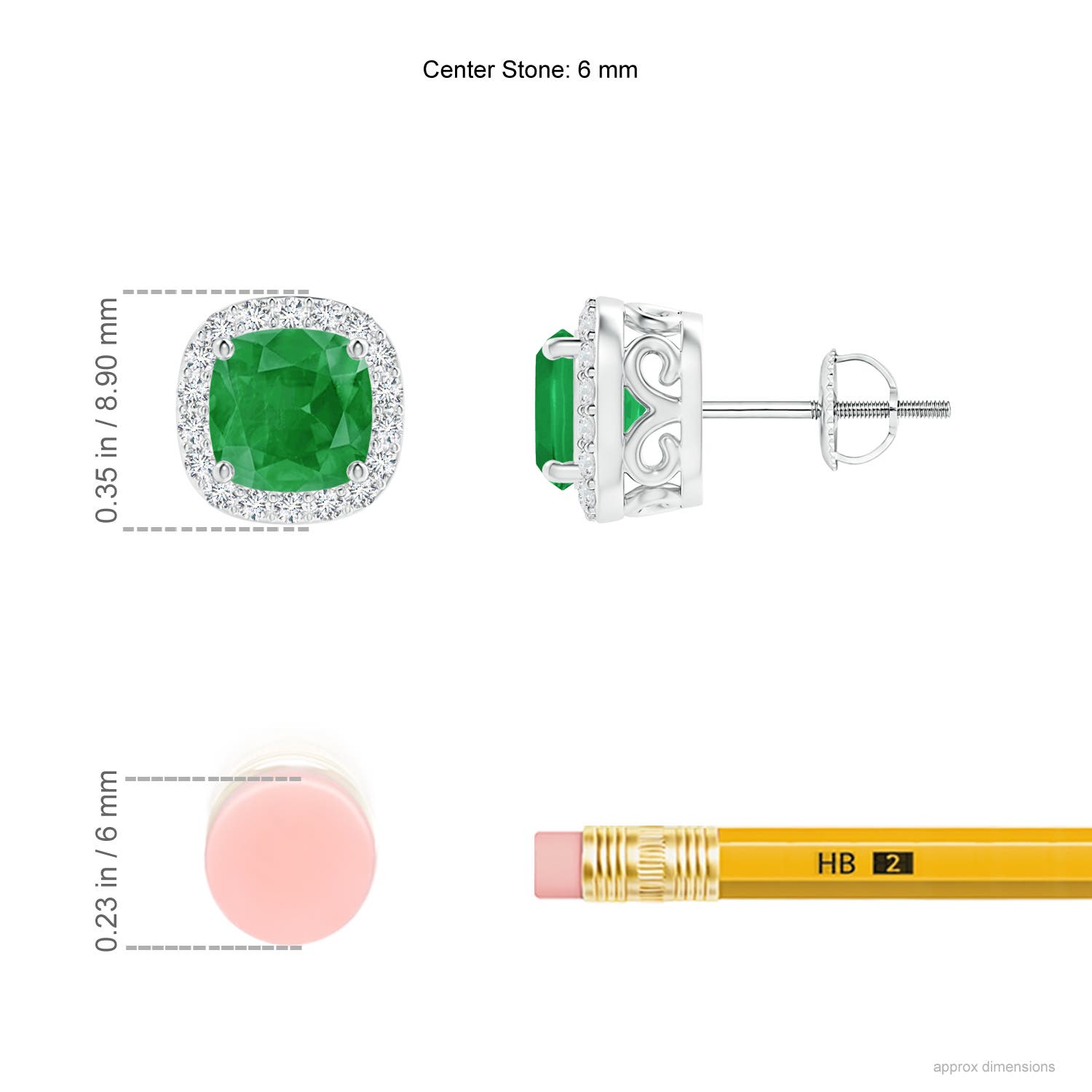 A - Emerald / 1.28 CT / 14 KT White Gold