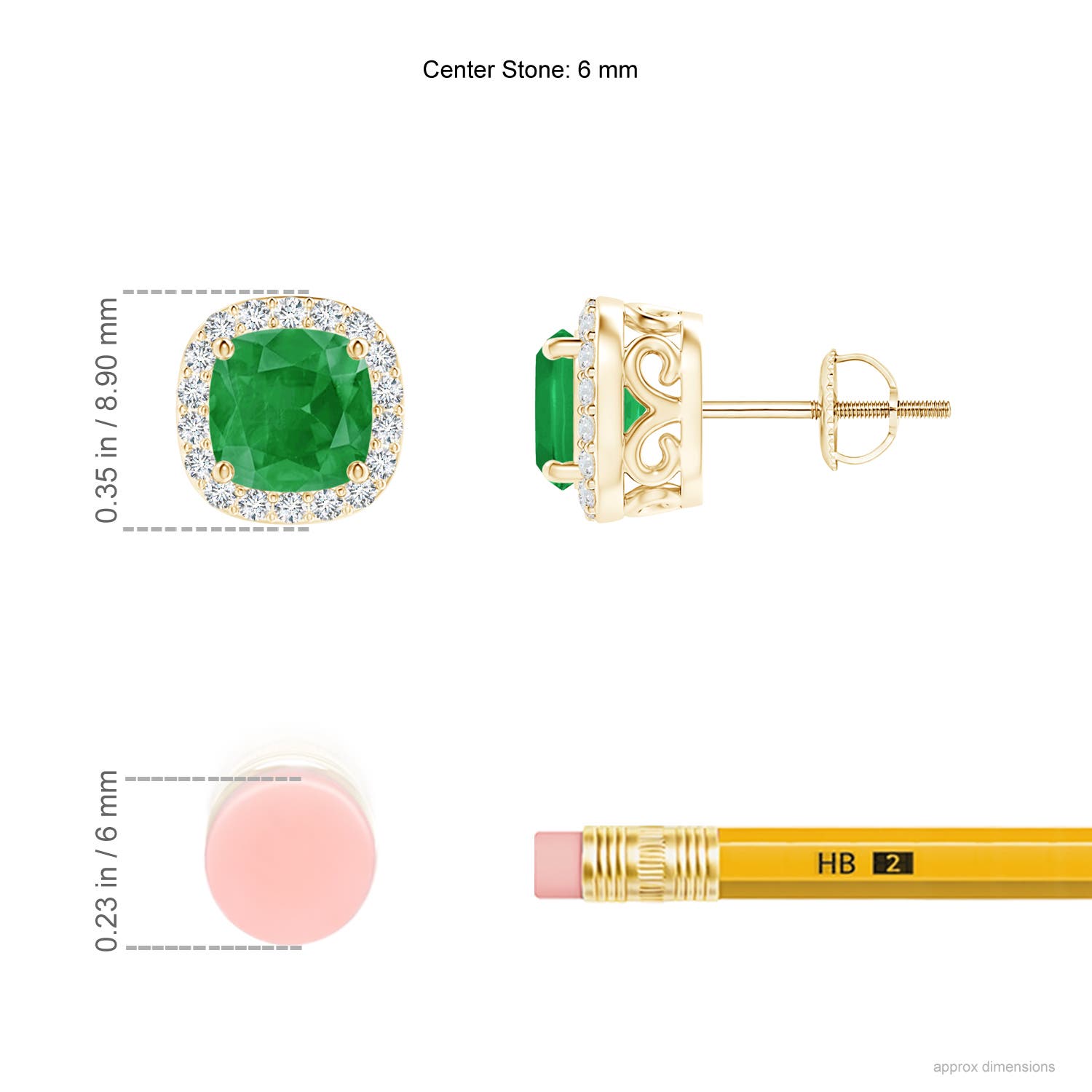 A - Emerald / 1.28 CT / 14 KT Yellow Gold