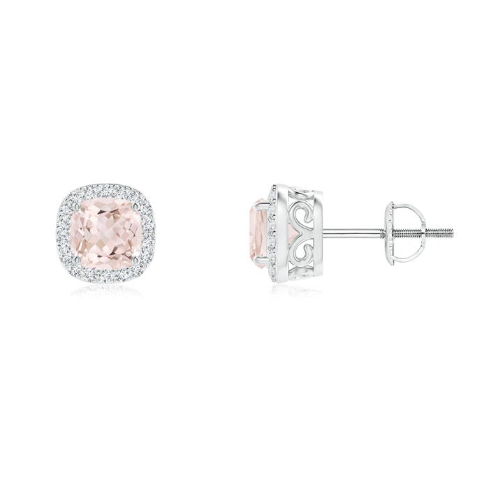 A - Morganite / 1.08 CT / 14 KT White Gold