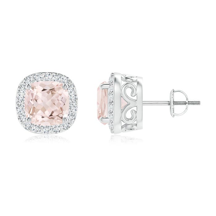 A - Morganite / 2.83 CT / 14 KT White Gold