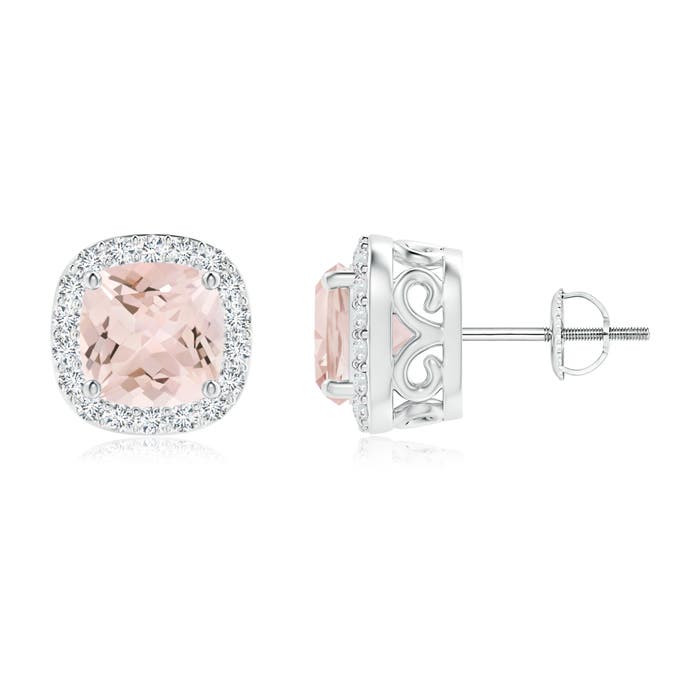 AA - Morganite / 2.83 CT / 14 KT White Gold