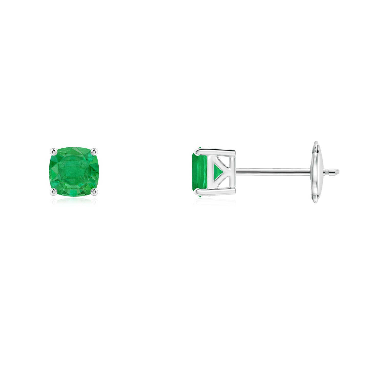 AA - Emerald / 0.5 CT / 14 KT White Gold