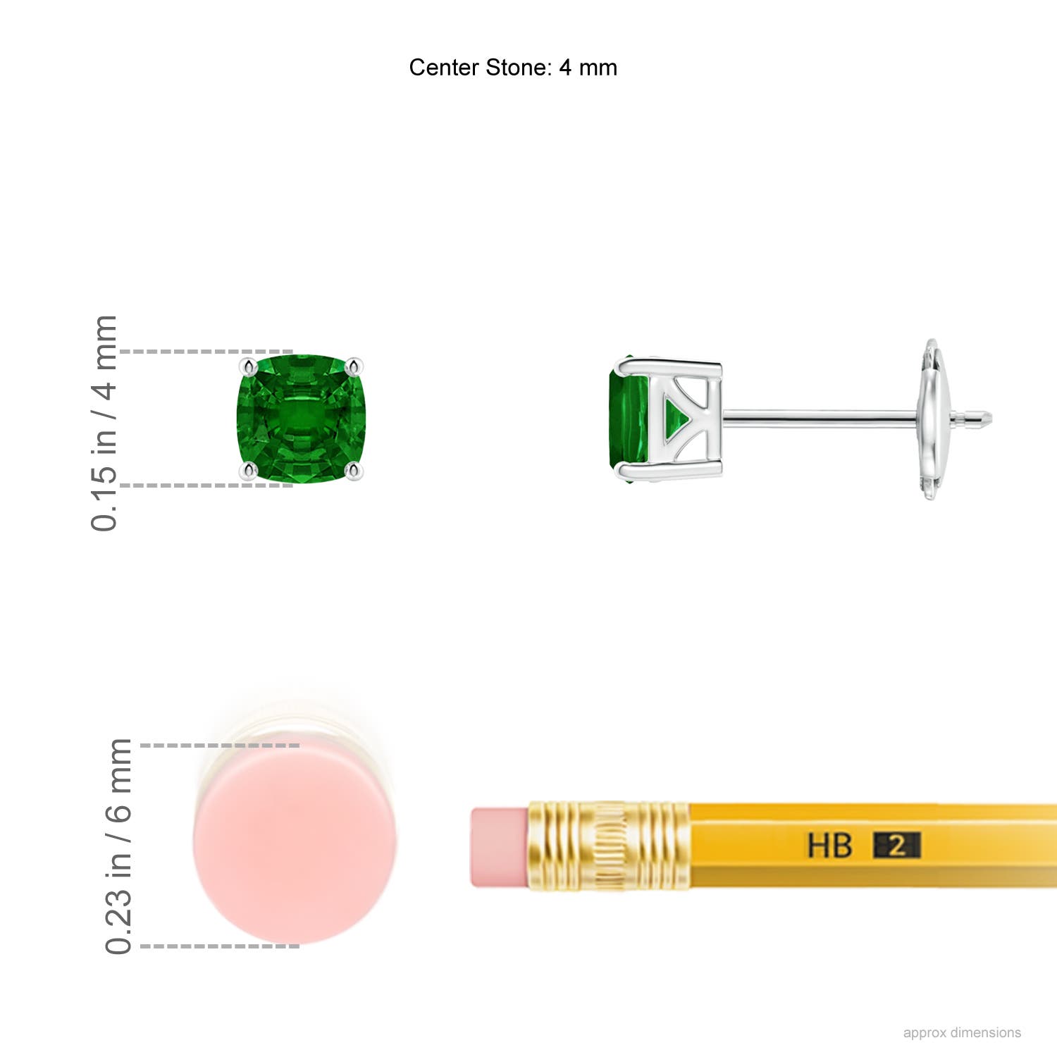 AAAA - Emerald / 0.5 CT / 14 KT White Gold