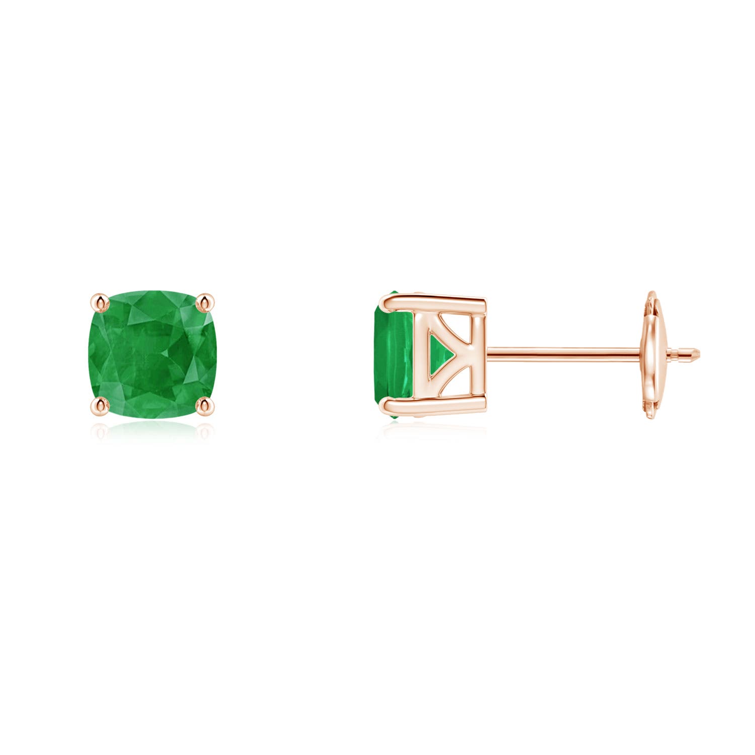 A - Emerald / 1.1 CT / 14 KT Rose Gold